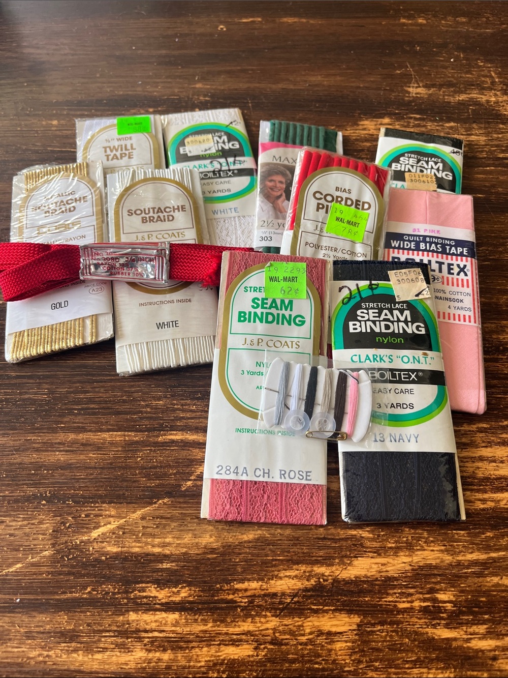 Vintage Seam Binding and Assorted Sewing Notions
